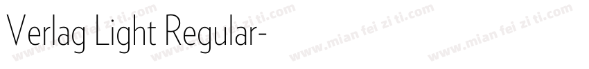 Verlag Light Regular字体转换